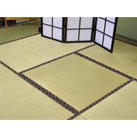 Set 5 Tatami bordo decorato nero alti 5,5 cm (3x3 metri)